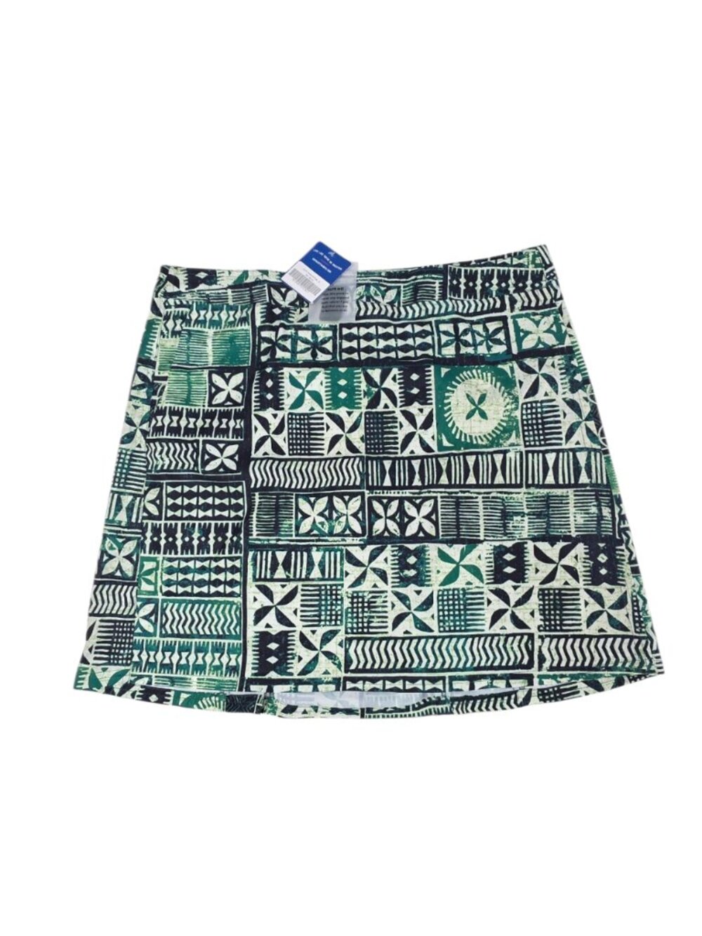 Ripskirt Emerald Tapa Print, Wrap Skirt, Mini, Vacation, Resortwear, Size XL